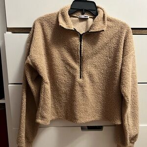 Fashion Nova Cozy Tan Teddy Jacket
